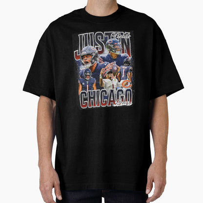 Justin Fields Bootleg T-Shirt - Unique Graphic for Adults - T-Shirt, Sweatshirt, Hoodie