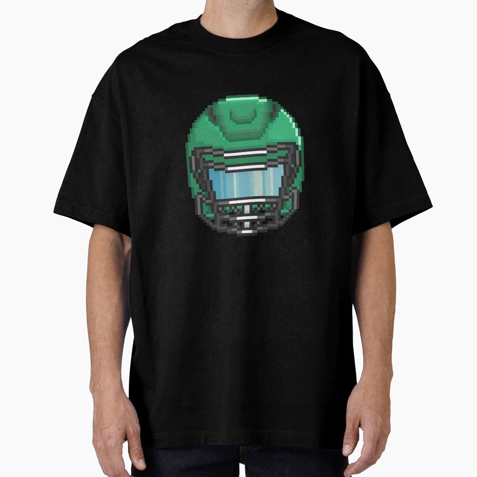 Dark Green Football Helmet 2 T-Shirt - Trendy Graphic for Adults - T-Shirt, Sweatshirt, Hoodie