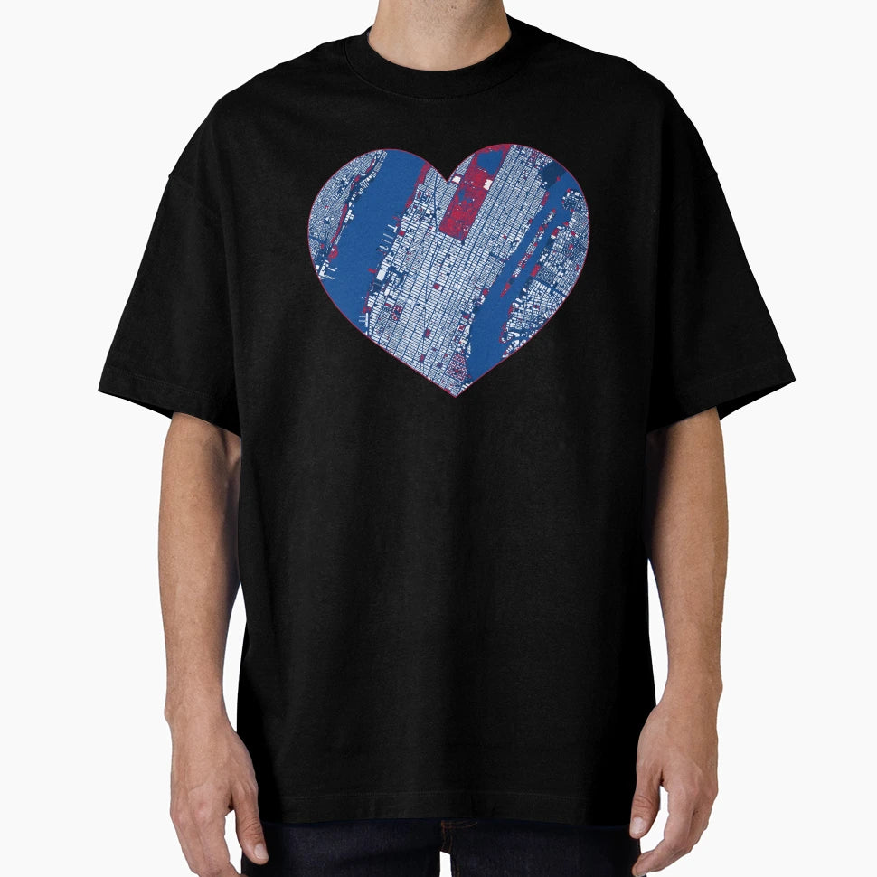 New York Heart Map American T-Shirt - Casual Everyday Wear for Adults - T-Shirt, Sweatshirt, Hoodie