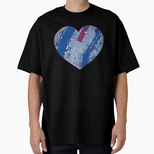 New York Heart Map American T-Shirt - Casual Everyday Wear for Adults - T-Shirt, Sweatshirt, Hoodie