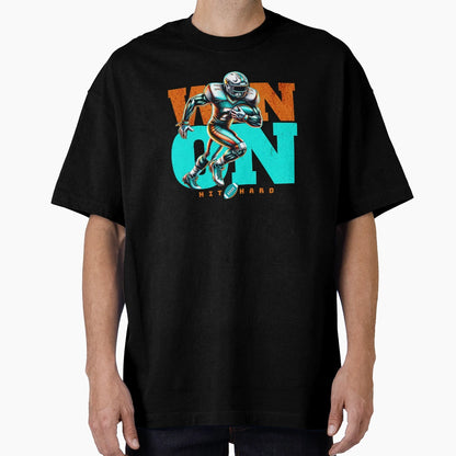 Football Player American Football Win Hit T-Shirt - Novelty Apparel Unisex - T-Shirt, Sweatshirt, Hoodie