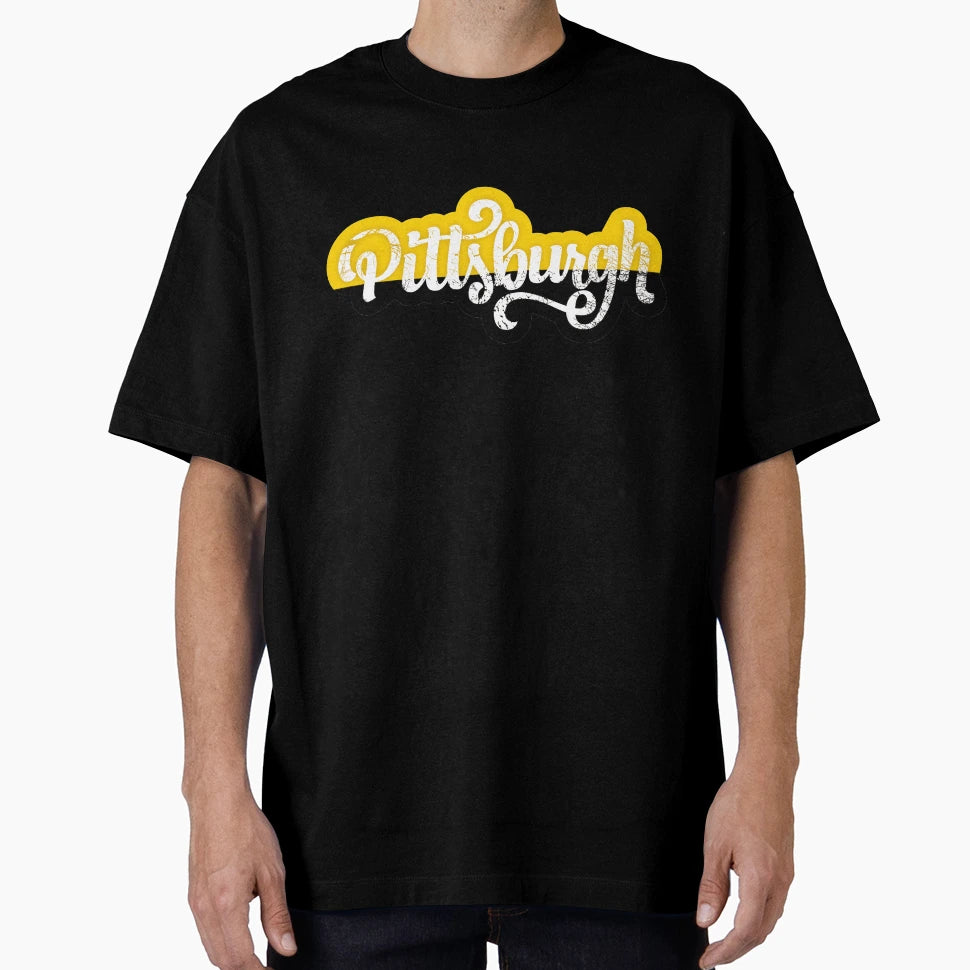 Pittsburgh Script T-Shirt - Custom Art Print for Adults - T-Shirt, Sweatshirt, Hoodie