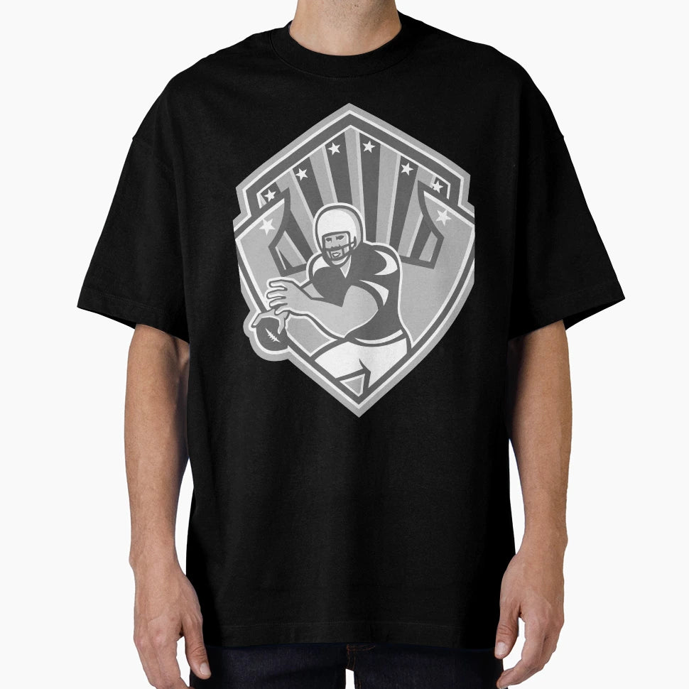 American Football Player Shield T-Shirt - Custom Art Print for Adults - T-Shirt, Sweatshirt, Hoodie