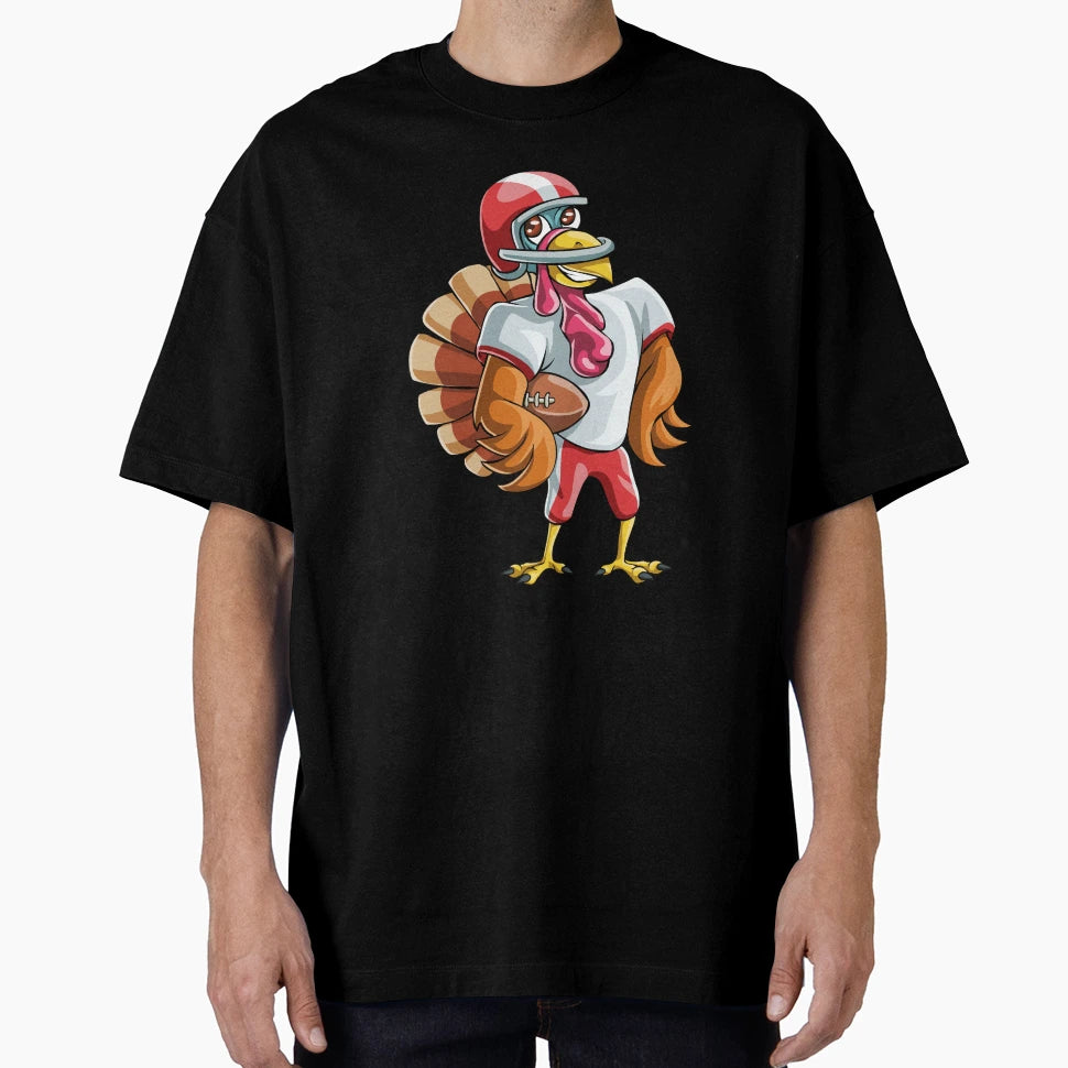 Thanksgiving Turkey Football T-Shirt - Fun Novelty Design for Adults - T-Shirt, Sweatshirt, Hoodie