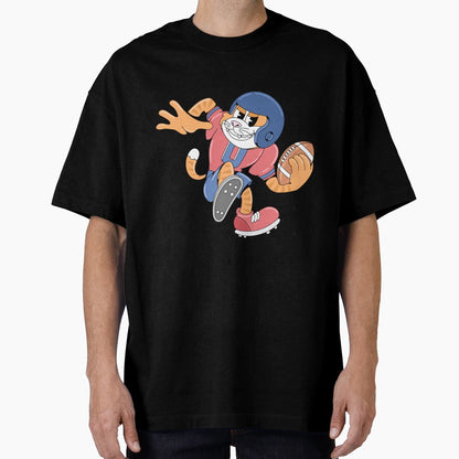 American Football Cartoon T-Shirt - Novelty Apparel Men Women - T-Shirt, Sweatshirt, Hoodie