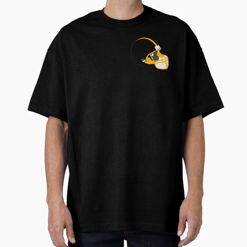 American Football Helmet Black Yallow T-Shirt - Aesthetic Graphic Men Women - T-Shirt, Sweatshirt, Hoodie