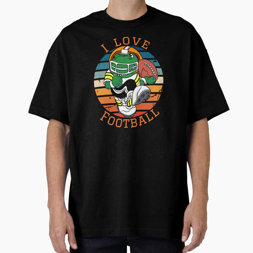 I Love Football Sunset T-Shirt - Casual Everyday Wear for Adults - T-Shirt, Sweatshirt, Hoodie