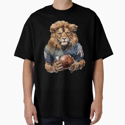 Lion As American Football Player T-Shirt - Custom Art Print for Adults - T-Shirt, Sweatshirt, Hoodie