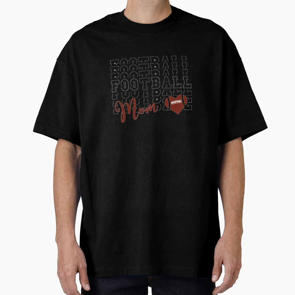 Football Mom Football Season Custom T-Shirt - Minimalist Print Men Women - T-Shirt, Sweatshirt, Hoodie