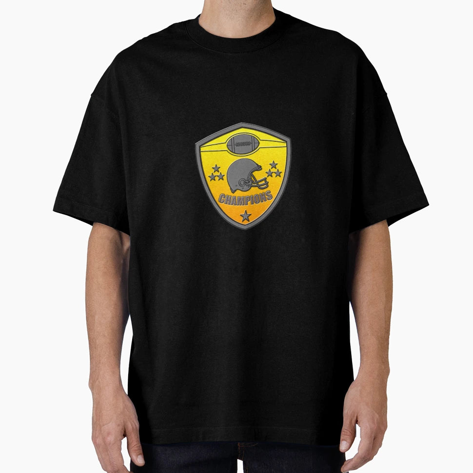 American Football Champions Shield T-Shirt - Minimalist Print for Adults - T-Shirt, Sweatshirt, Hoodie