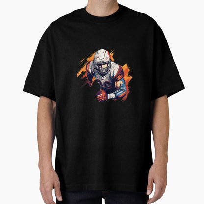 Artistic Cartoon Football Player T-Shirt - Fun Novelty Design for Adults - T-Shirt, Sweatshirt, Hoodie