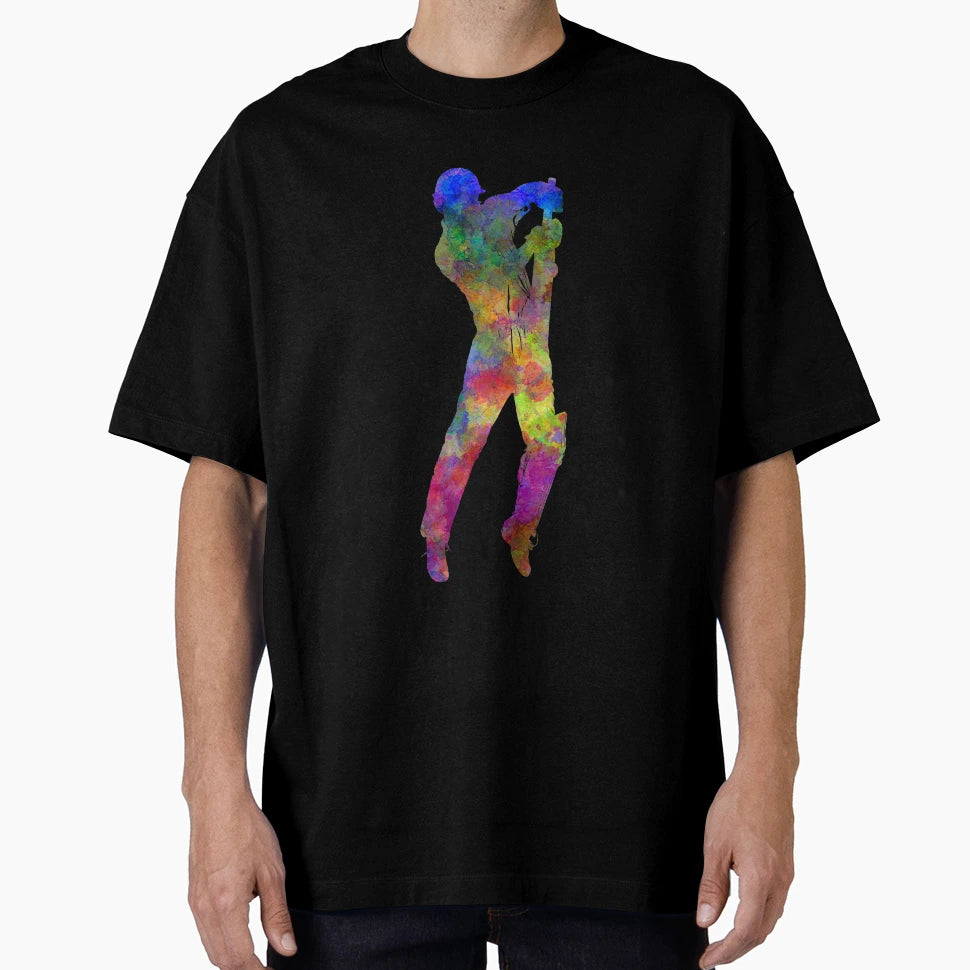 Cricket Player Batsman Silhouette 05 T-Shirt - Fun Novelty Design Men Women - T-Shirt, Sweatshirt, Hoodie