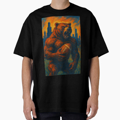 Chicago Football V3 T-Shirt - Custom Art Print for Adults - T-Shirt, Sweatshirt, Hoodie