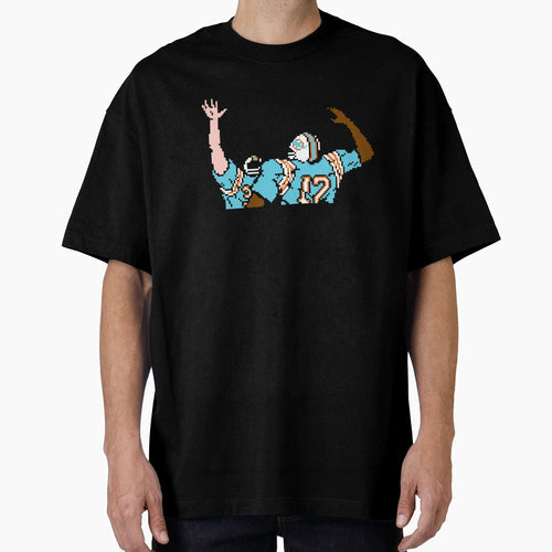 Dolphins Tecmo Bowl Touchdown Celebration T-Shirt - Minimalist Print Unisex - T-Shirt, Sweatshirt, Hoodie