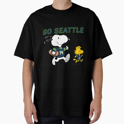 Snoopy Seattle Seahawks Football Go T-Shirt - Novelty Apparel for Adults - T-Shirt, Sweatshirt, Hoodie