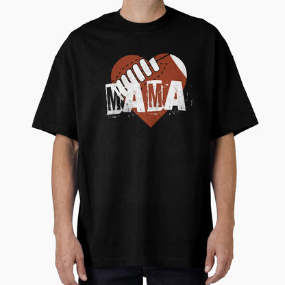 Football Mama Heart Game T-Shirt - Custom Art Print Men Women - T-Shirt, Sweatshirt, Hoodie