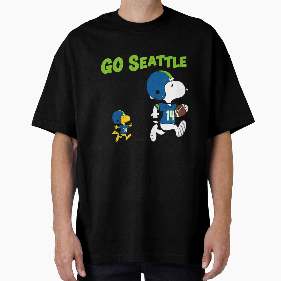 Seattleoopy Seahawks Snoopy And Woodstock T-Shirt - Novelty Apparel Unisex - T-Shirt, Sweatshirt, Hoodie
