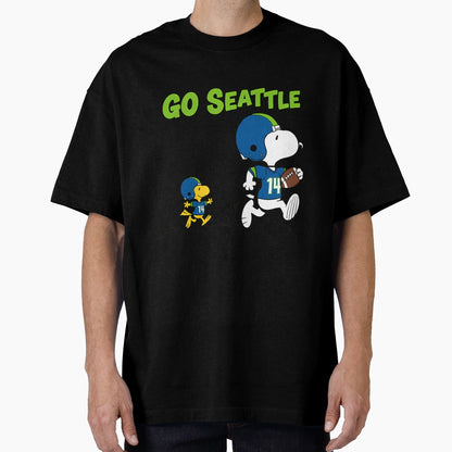Seattleoopy Seahawks Snoopy And Woodstock T-Shirt - Novelty Apparel Unisex - T-Shirt, Sweatshirt, Hoodie