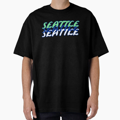 Seattle Washington Usa Green White And Blue T-Shirt - Unique Graphic Unisex - T-Shirt, Sweatshirt, Hoodie