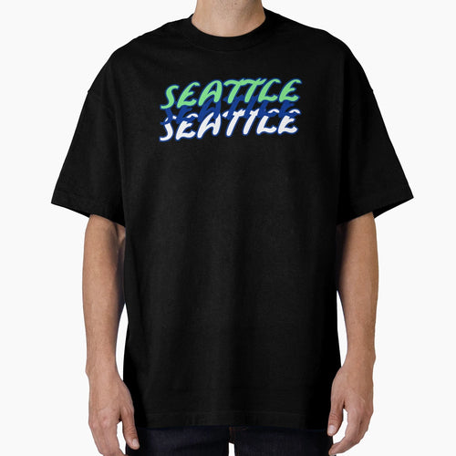 Seattle Washington Usa Green White And Blue T-Shirt - Unique Graphic Unisex - T-Shirt, Sweatshirt, Hoodie