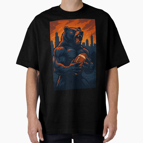 Chicago Football V5 T-Shirt - Aesthetic Graphic Men Women - T-Shirt, Sweatshirt, Hoodie