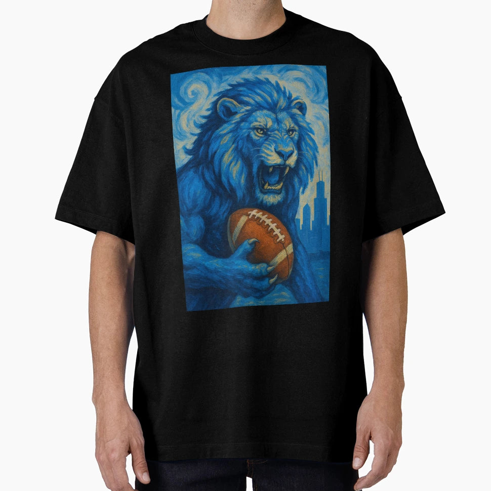 Detroit Football V3 T-Shirt - Graphic Print Unisex - T-Shirt, Sweatshirt, Hoodie