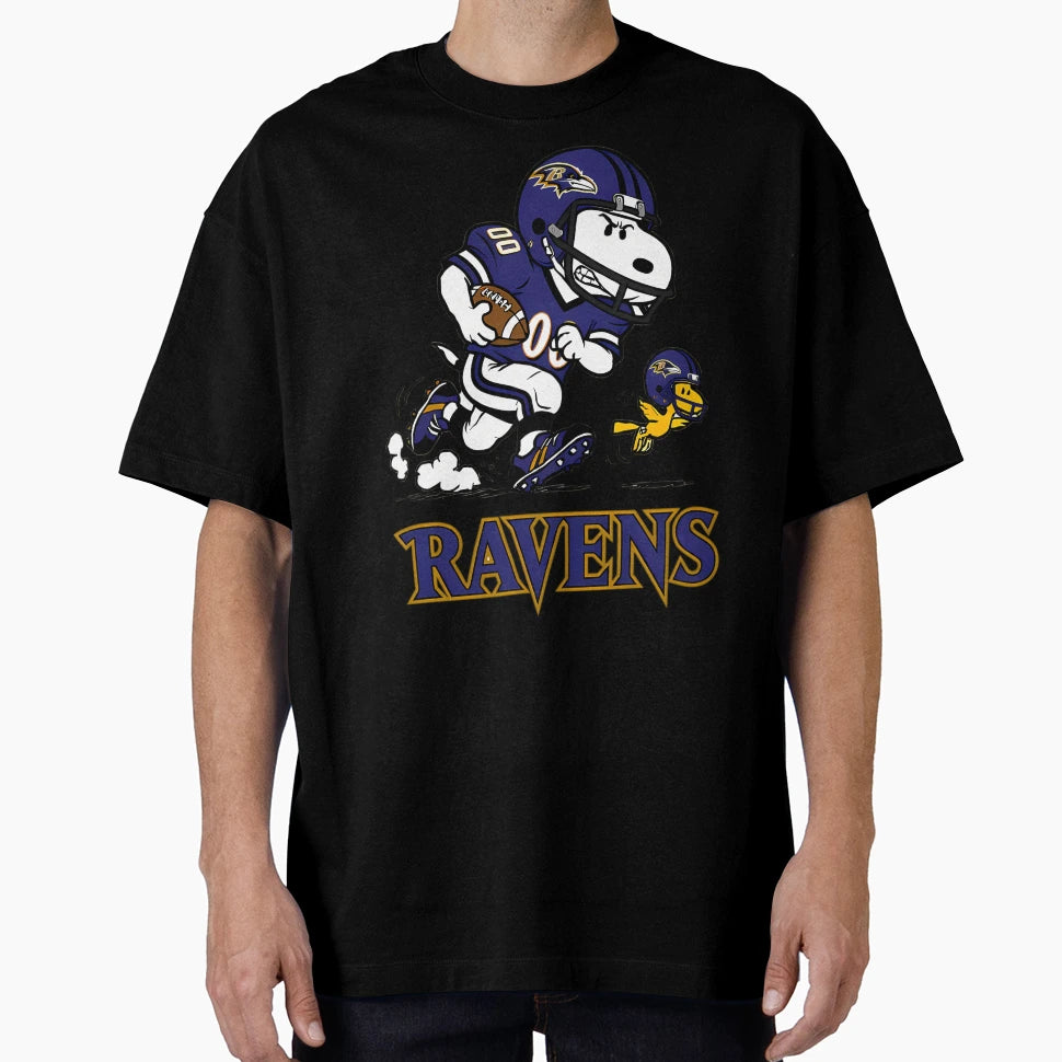 Snoopy Baltimoreoopy Football Raven T-Shirt - Streetwear Style Men Women - T-Shirt, Sweatshirt, Hoodie