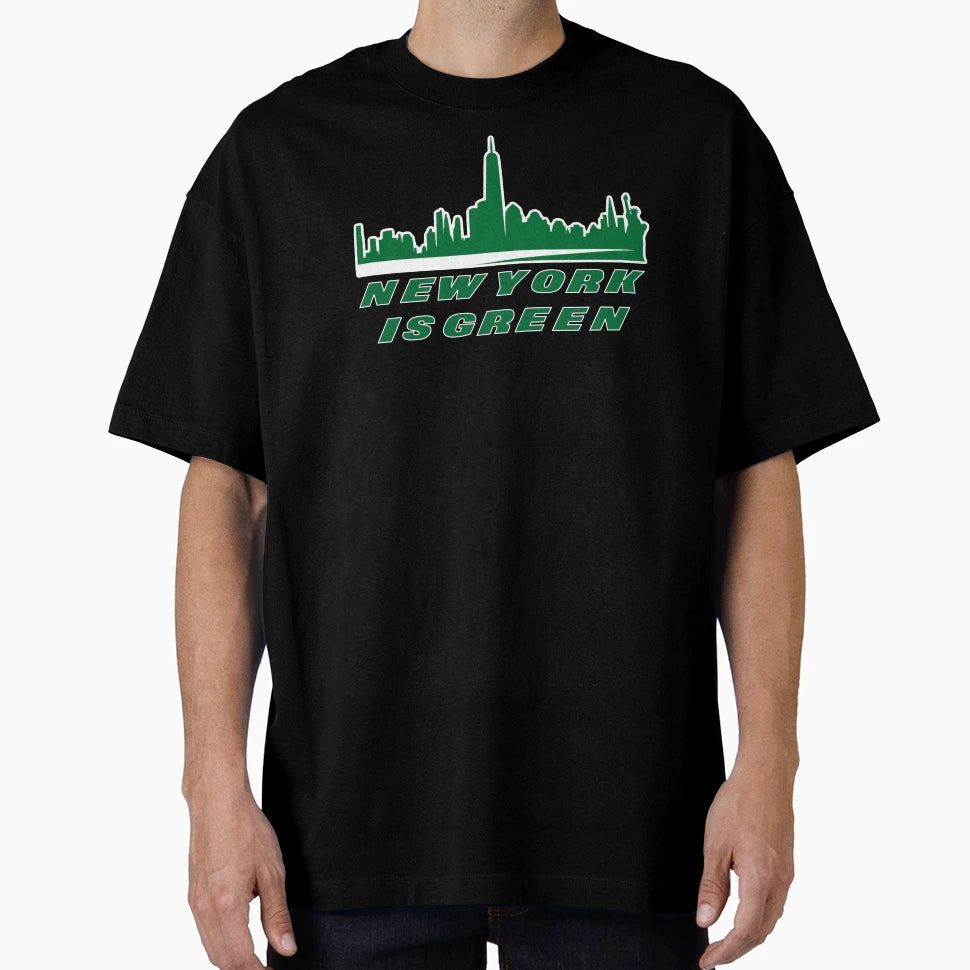 Jets New York Is Green Skyline T-Shirt - Aesthetic Graphic Men Women - T-Shirt, Sweatshirt, Hoodie