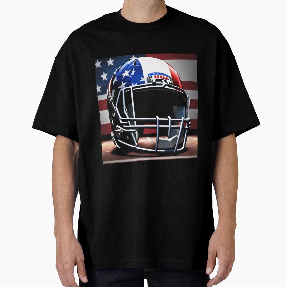 Usa Football Gridiron T-Shirt - Custom Art Print Unisex - T-Shirt, Sweatshirt, Hoodie