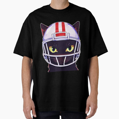 Quarterback Cat T-Shirt - Novelty Apparel for Adults - T-Shirt, Sweatshirt, Hoodie