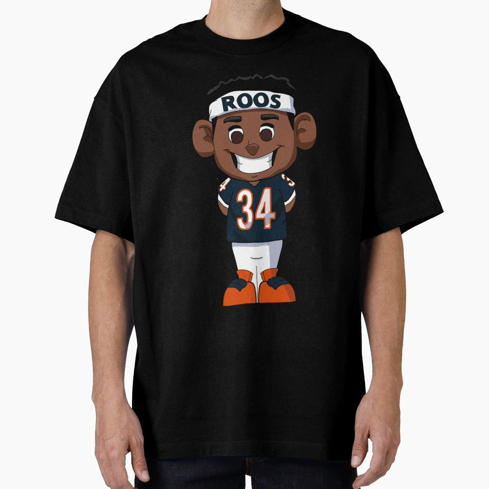 Walter Payton Cartoon T-Shirt - Minimalist Print for Adults - T-Shirt, Sweatshirt, Hoodie