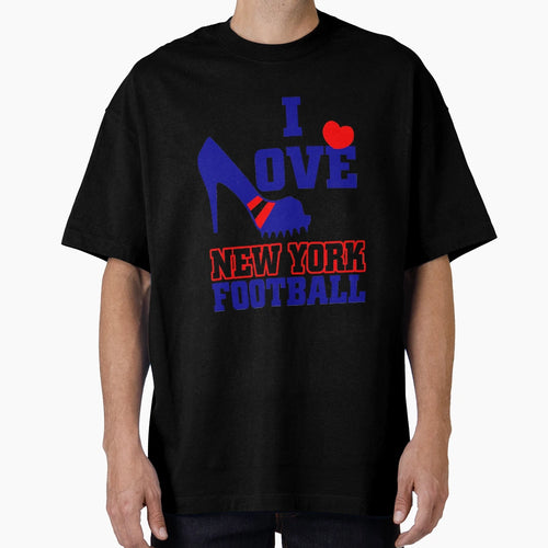 I Love New York Football T-Shirt - Novelty Apparel for Adults - T-Shirt, Sweatshirt, Hoodie
