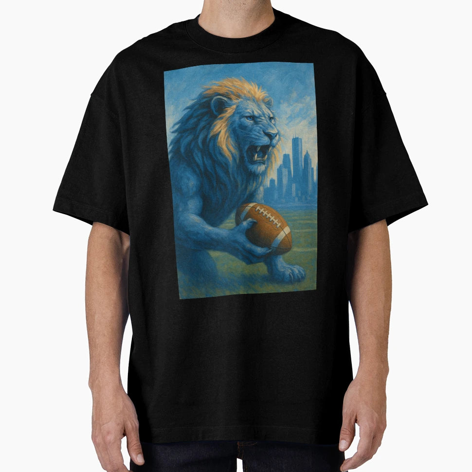 Detroit Football V2 T-Shirt - Minimalist Print Men Women - T-Shirt, Sweatshirt, Hoodie