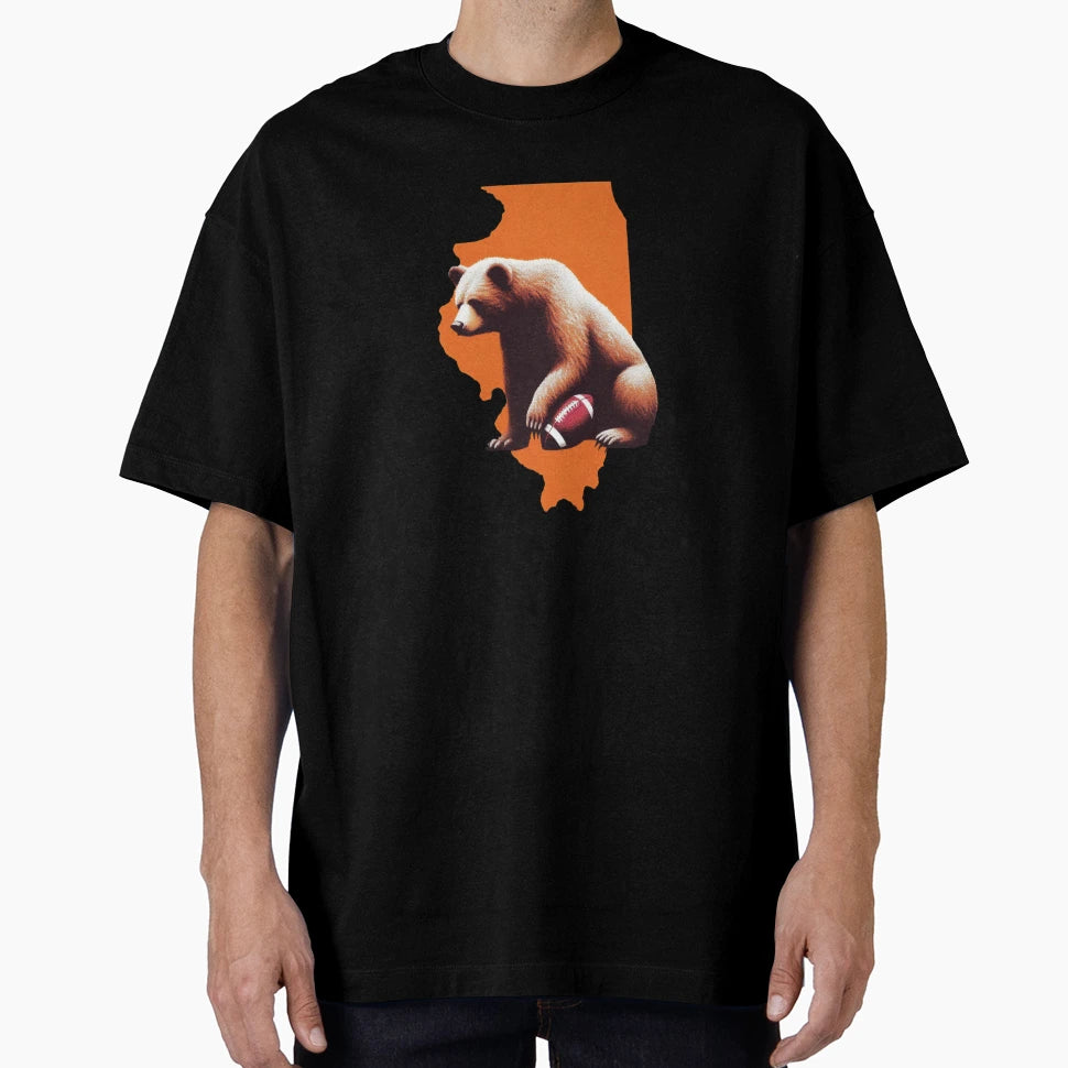 Illinois Bear T-Shirt - Casual Everyday Wear Unisex - T-Shirt, Sweatshirt, Hoodie
