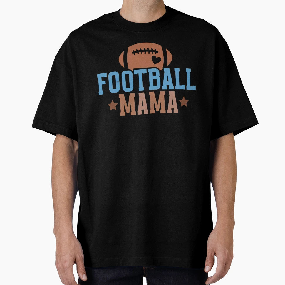 Brown And Blue Football Mama T-Shirt - Trendy Graphic Unisex - T-Shirt, Sweatshirt, Hoodie