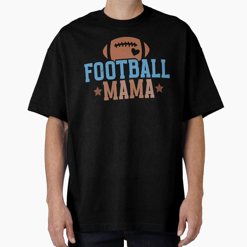 Brown And Blue Football Mama T-Shirt - Trendy Graphic Unisex - T-Shirt, Sweatshirt, Hoodie