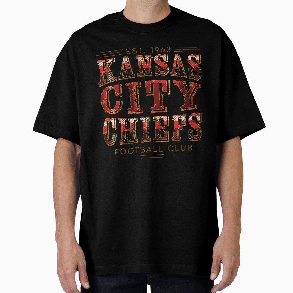 Kc Chiefs Plaid Artwork T-Shirt - Casual Everyday Wear Men Women - T-Shirt, Sweatshirt, Hoodie