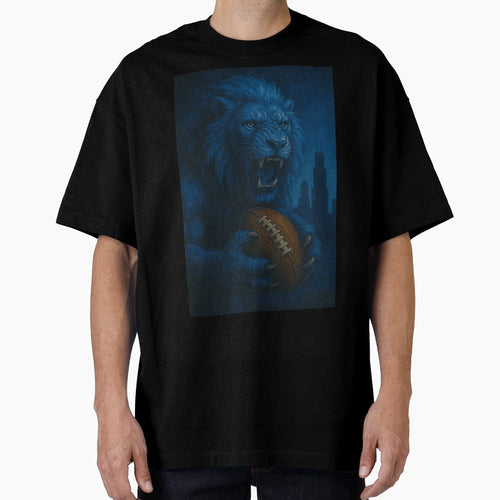 Detroit Football V4 T-Shirt - Unique Graphic for Adults - T-Shirt, Sweatshirt, Hoodie