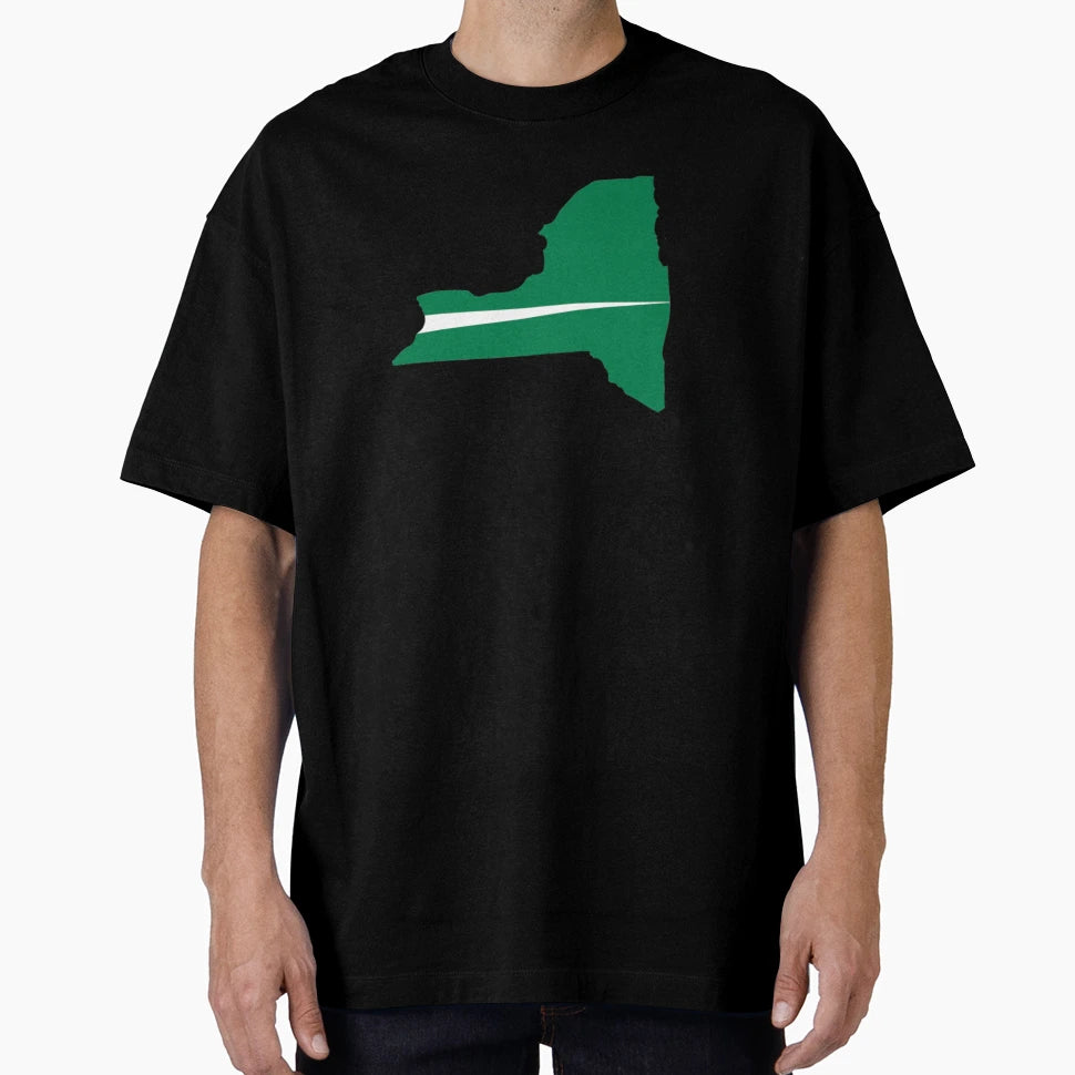 Jets Modern New York State Map T-Shirt - Trendy Graphic for Adults - T-Shirt, Sweatshirt, Hoodie