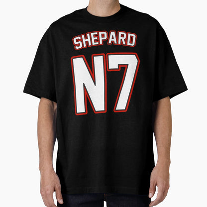 Commander Shepard Jersey Mass Effect T-Shirt - Graphic Print for Adults - T-Shirt, Sweatshirt, Hoodie