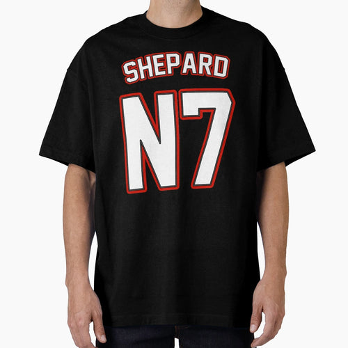Commander Shepard Jersey Mass Effect T-Shirt - Graphic Print for Adults - T-Shirt, Sweatshirt, Hoodie