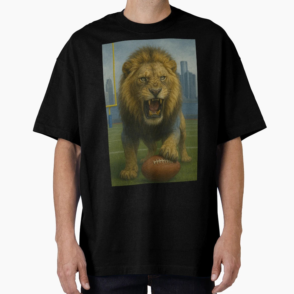Detroit Football V7 T-Shirt - Fun Novelty Design Men Women - T-Shirt, Sweatshirt, Hoodie