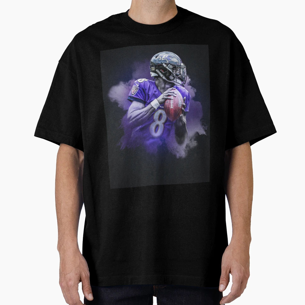 Lamar Baltimore Sports Art T-Shirt - Fun Novelty Design for Adults - T-Shirt, Sweatshirt, Hoodie