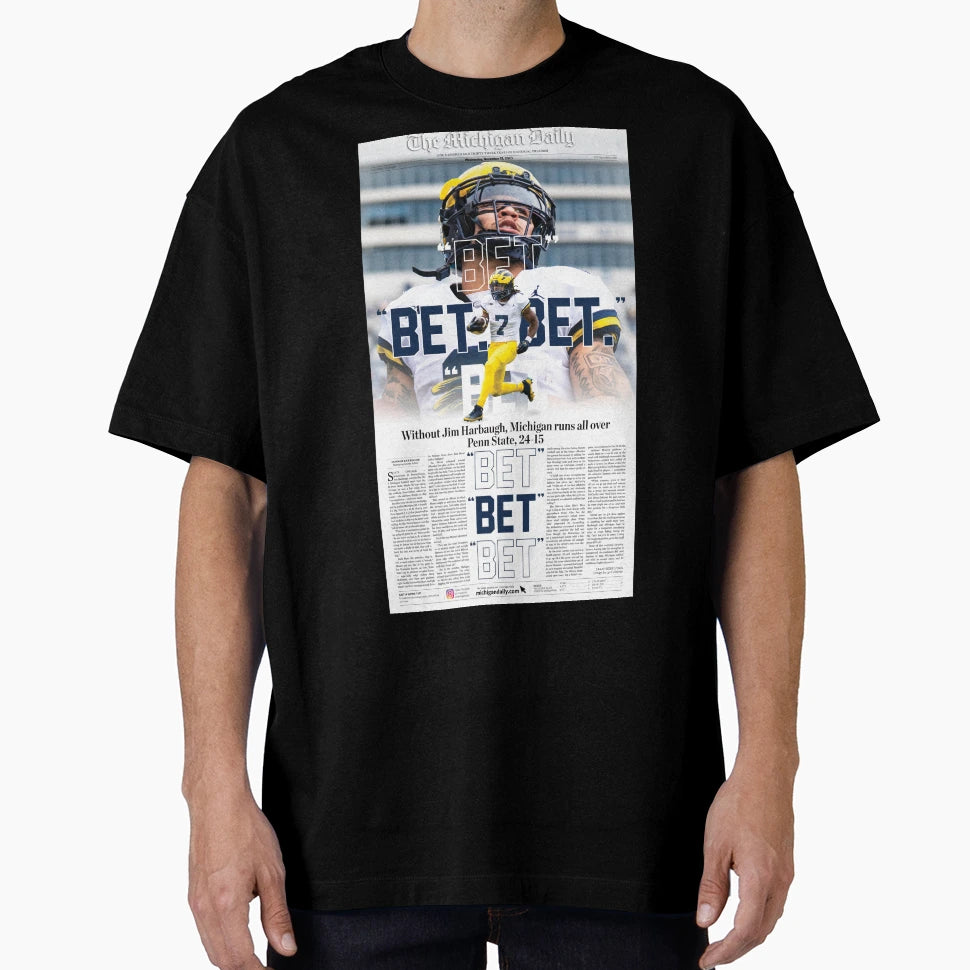 Michigan Daily Front Cover 11 15 23 T-Shirt - Novelty Apparel for Adults - T-Shirt, Sweatshirt, Hoodie