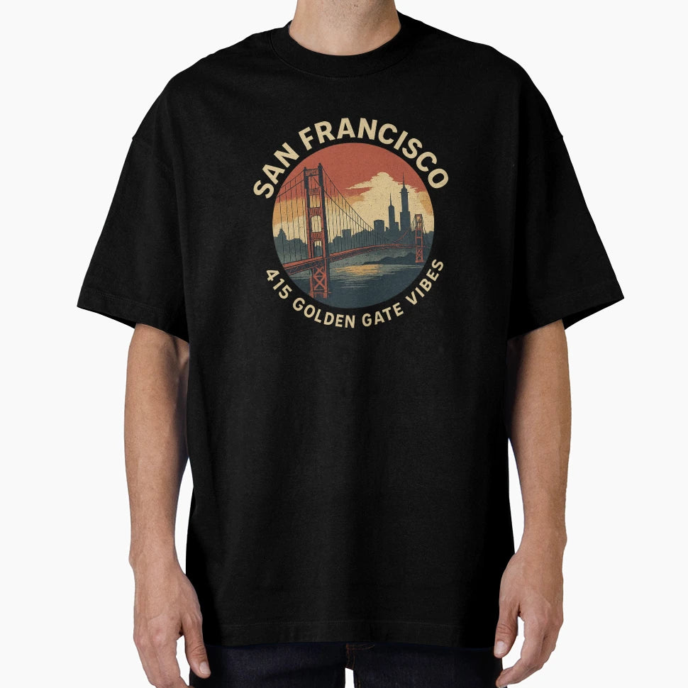 San Francisco California 415 Golden Gate T-Shirt - Graphic Print Men Women - T-Shirt, Sweatshirt, Hoodie