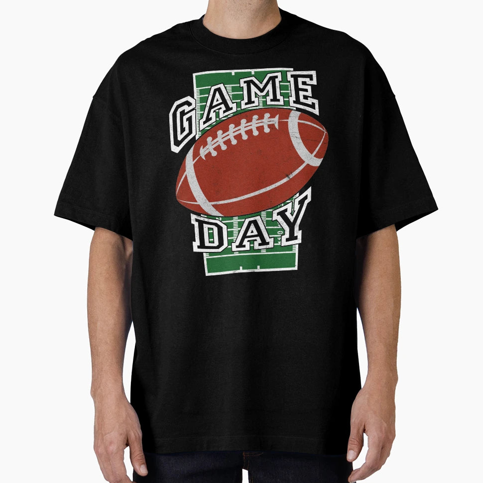 American Football Game Day Field T-Shirt - Fun Novelty Design for Adults - T-Shirt, Sweatshirt, Hoodie