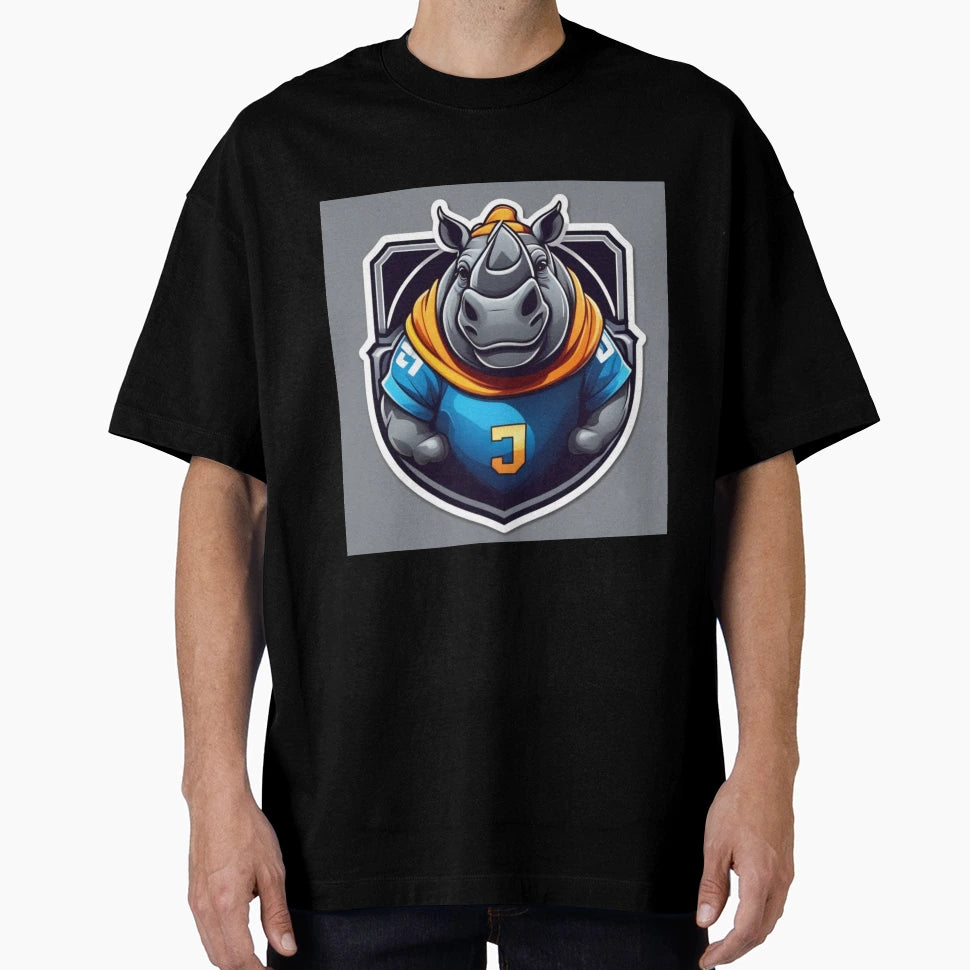 Rhino Footballer T-Shirt - Trendy Graphic Men Women - T-Shirt, Sweatshirt, Hoodie