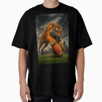 Cincinnati Football V4 T-Shirt - Custom Art Print for Adults - T-Shirt, Sweatshirt, Hoodie