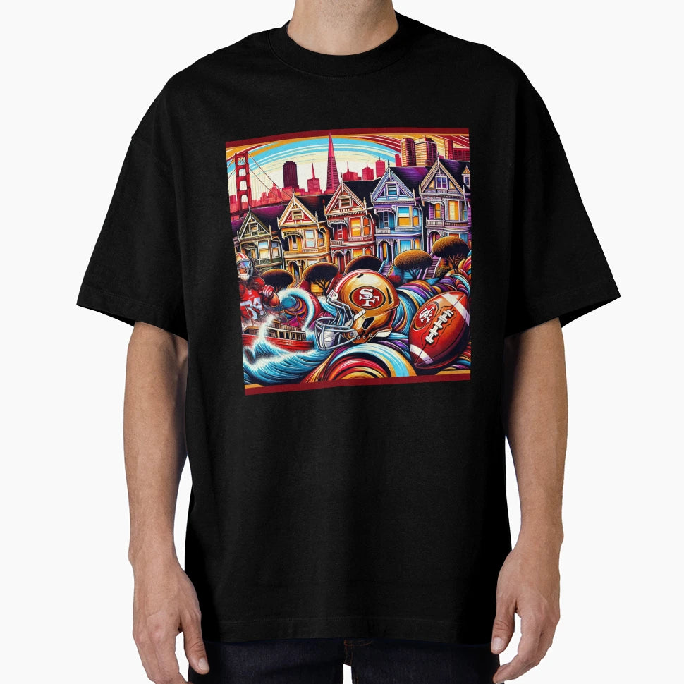 San Francisco 49Ers City Artwork T-Shirt - Unique Graphic for Adults - T-Shirt, Sweatshirt, Hoodie