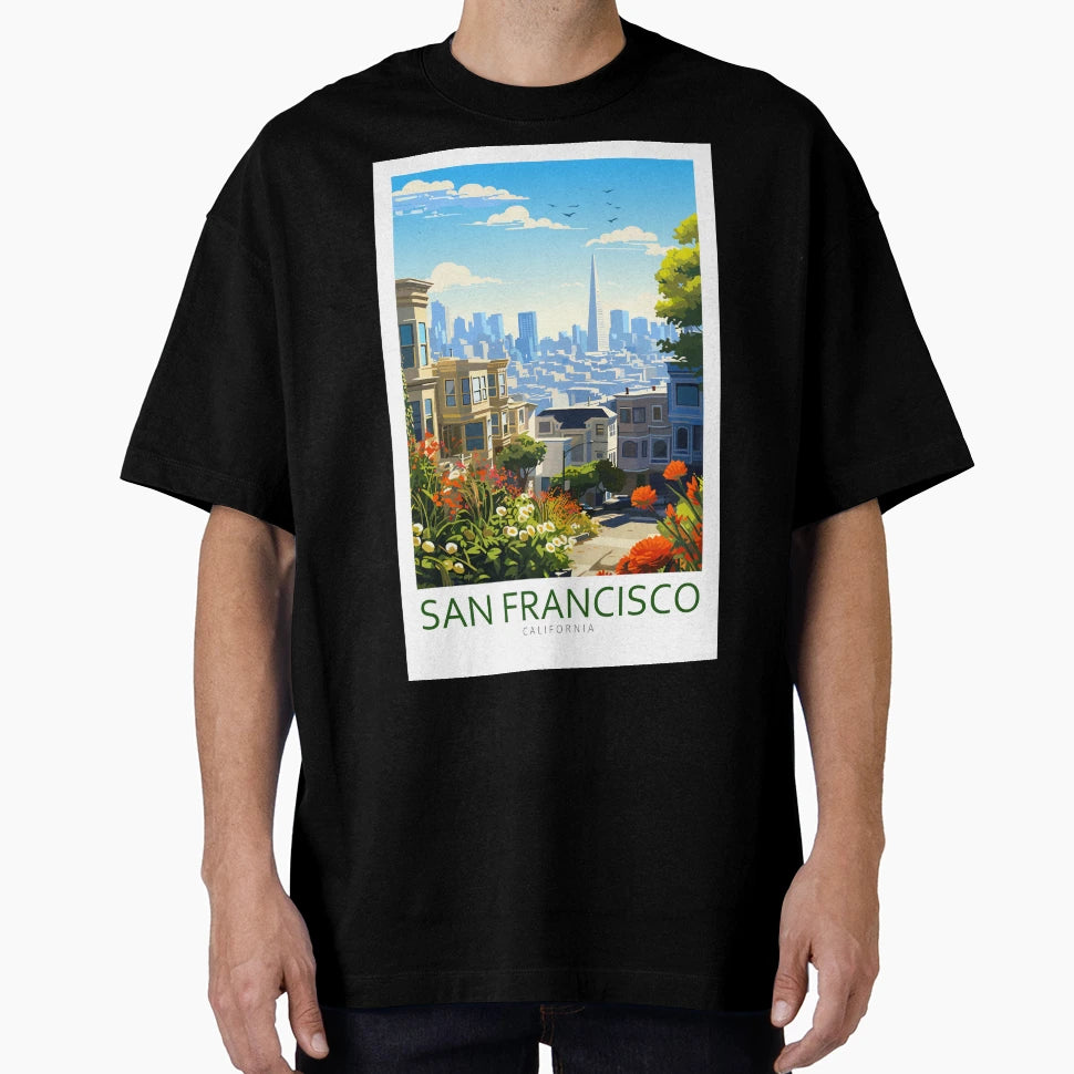 Minimalistic San Francisco California T-Shirt - Minimalist Print Unisex - T-Shirt, Sweatshirt, Hoodie